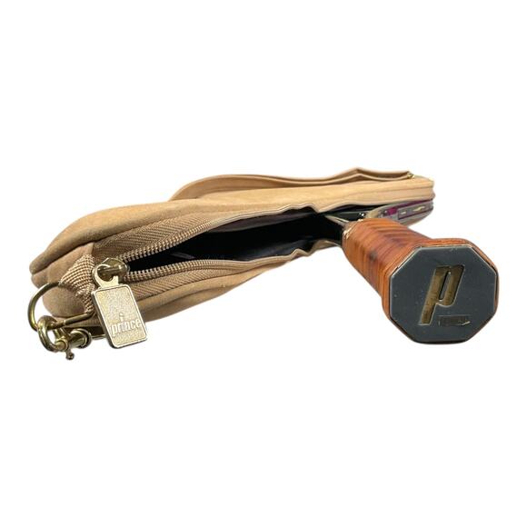 Vintage Prince Graphite Tennis Racquet with Original Leather Case Collectible - Picture 12 of 16